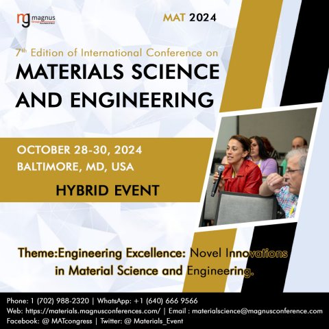 7th Edition of International Conference on Materials Science and Engineering