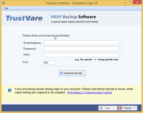 TrustVare IMAP Backup Software