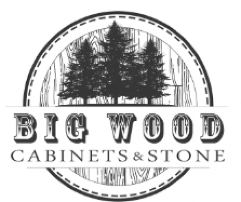 Big Wood Cabinets and Stone