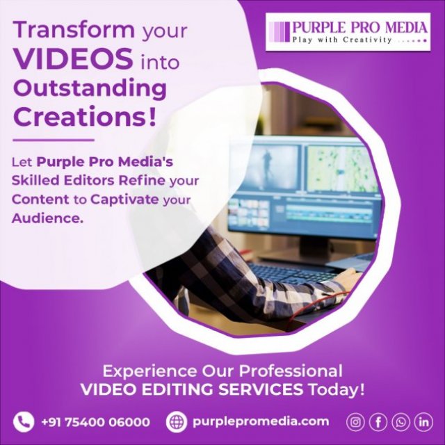 Purple Pro Media    -   YouTube Video Editing Company in Coimbatore