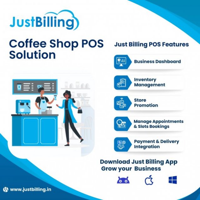 Automate your cafe operations with Just Billing Coffee Shop POS Software