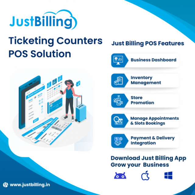 Smooth Ticket Sales, Simplified Operations: Just Billing Ticketing Counters POS Solution