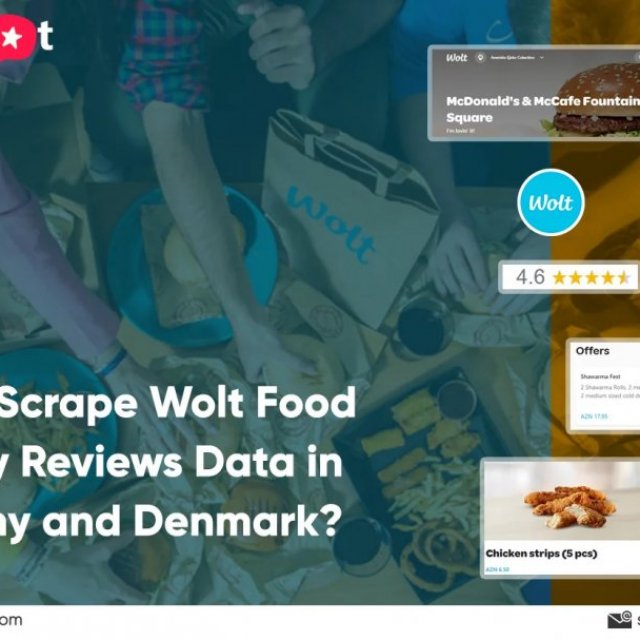 Scrape Wolt Food Delivery Reviews Data in Germany and Denmark.