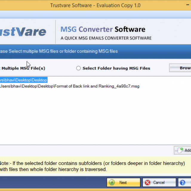 TrustVare MSG Converter Tool