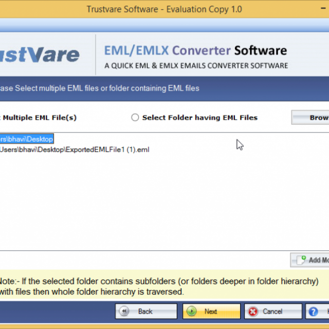 TrustVare EML Converter software