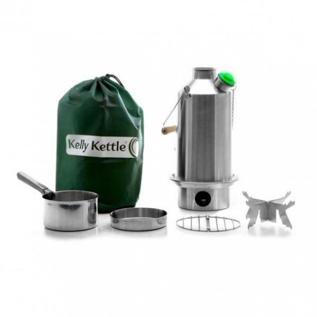 Kelly Kettle® Base Camp - Basic Kit - Stainless Steel Camp Kettle - Sagan Life