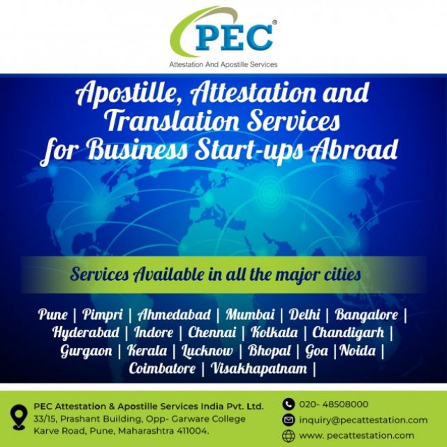 Certificate Attestation - PEC Attestation and Apostille Services India Pvt Ltd.