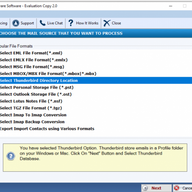 FixVare Thunderbird to PST Converter