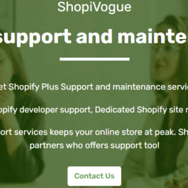 Shopify Plus Support And Maintenance Service