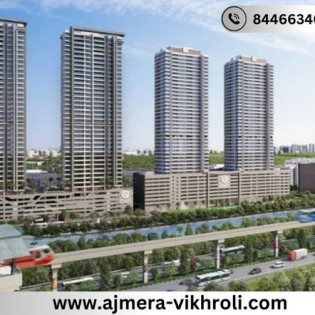 Ajmera Vikhroli Realty Project LBS Marg 1 2 & 3 BHK Flats