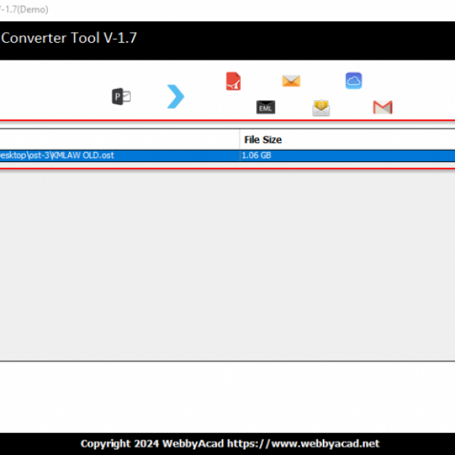 WebbyAcad OST to PST Converter