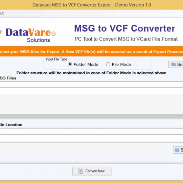 DataVare MSG to VCF Converter Expert