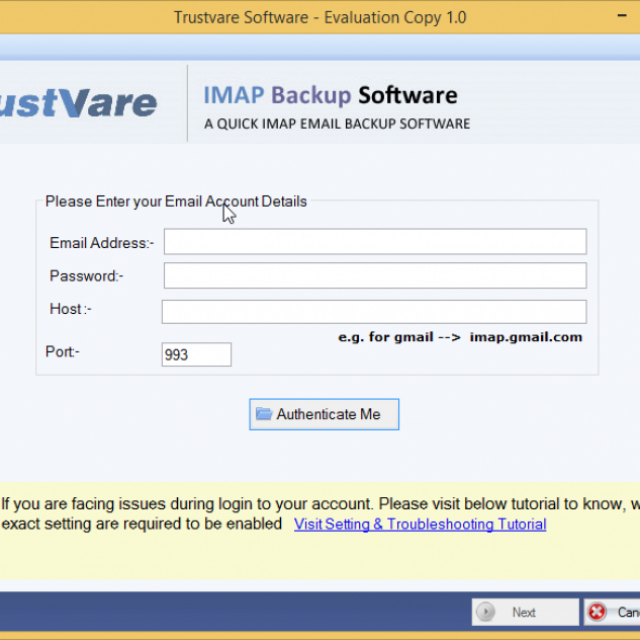 TrustVare IMAP Backup Software