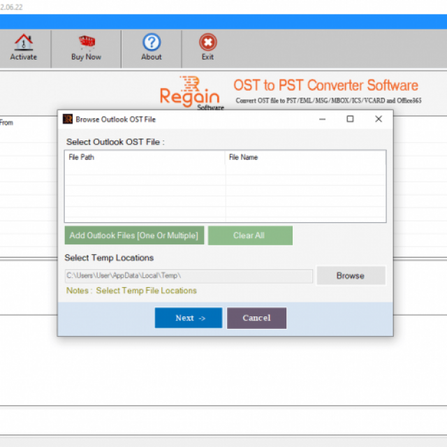 Regain OST to PST Converter