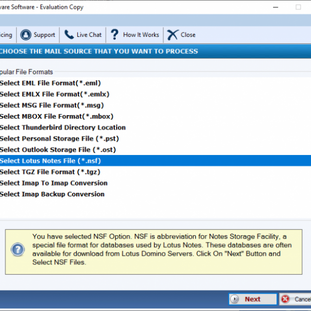 FixVare NSF to EML Converter