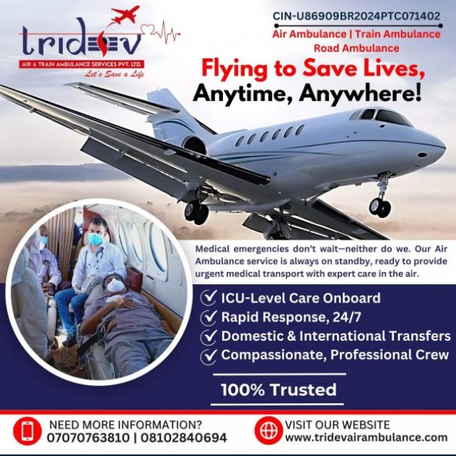 Medical Care in Tridev Air Ambulance Services in Kolkata