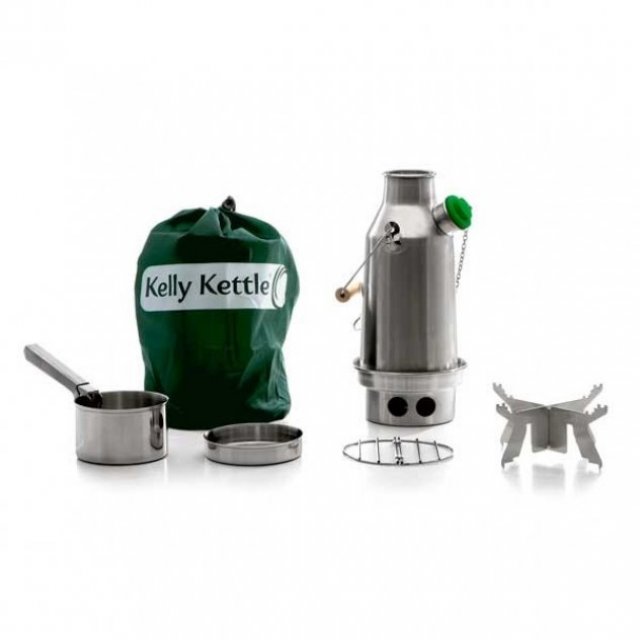 Kelly Kettle® Trekker Basic Kit - Stainless Steel Camping Kettle - Sagan Life
