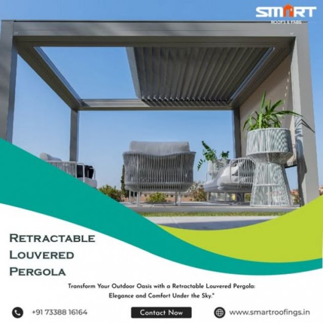 Retractable Louvered Pergola Manufacturers | Smart Roofs and Fabs