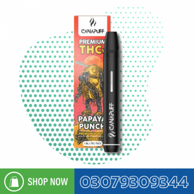 PAPAYA PUNCH 79% THCv - CanaPuff - ONE USE - 1ml In Pakistan | 03079309344