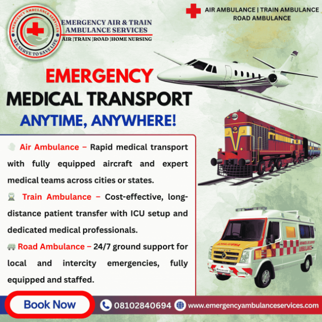 Emergency Air and Train Ambulance Services in Patna Is Now Known For Its Great Service