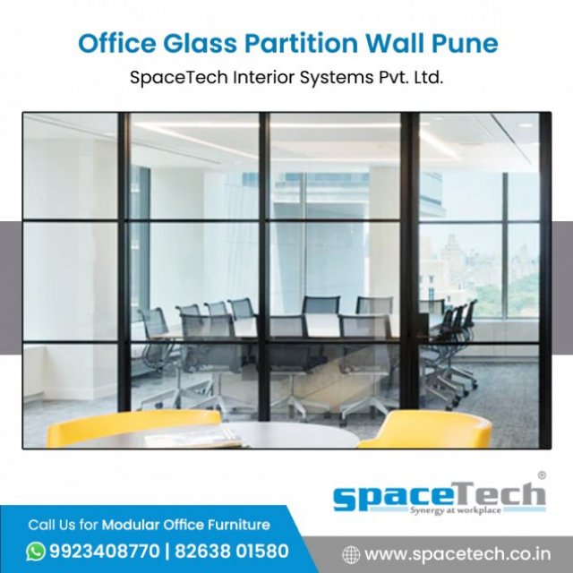 Office Glass Partition Wall Pune - SpaceTech Interior Systems Pvt. Ltd.