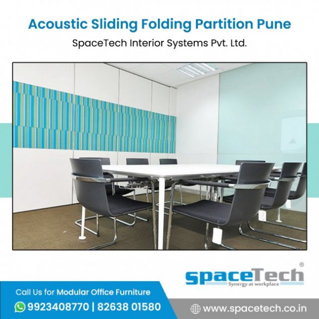 Acoustic Sliding Folding Partition Pune | SpaceTech Interior