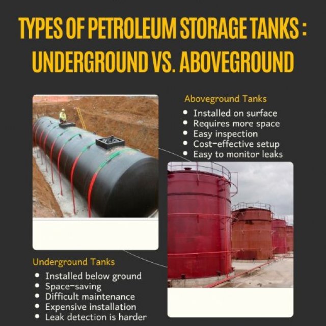 Types of Petroleum Storage Tanks: Underground vs. Aboveground