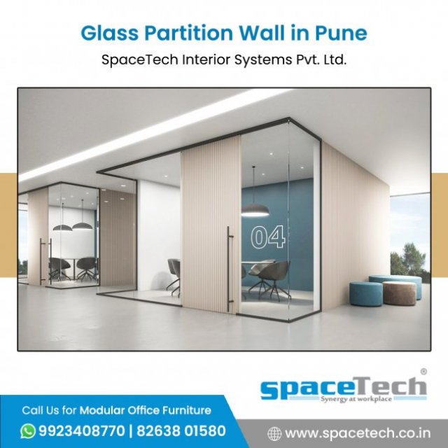 Glass Partition Wall in Pune - SpaceTech Interior